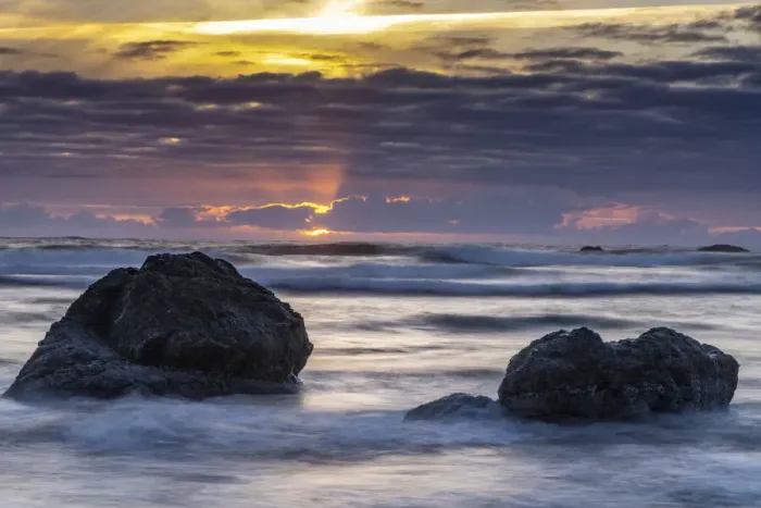 Framed Print : USA, Oregon, Bandon Beach. Pacific Ocean shoreline at sunset Framed Print : USA, Oregon, Bandon Beach. Pacific Ocean shoreline at sunset