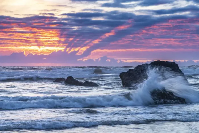 Framed Print : USA, Oregon, Bandon Beach. Pacific Ocean shoreline at sunset Framed Print : USA, Oregon, Bandon Beach. Pacific Ocean shoreline at sunset