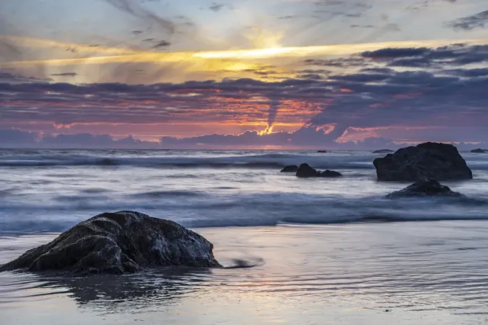 Framed Print : USA, Oregon, Bandon Beach. Pacific Ocean shoreline at sunset Framed Print : USA, Oregon, Bandon Beach. Pacific Ocean shoreline at sunset