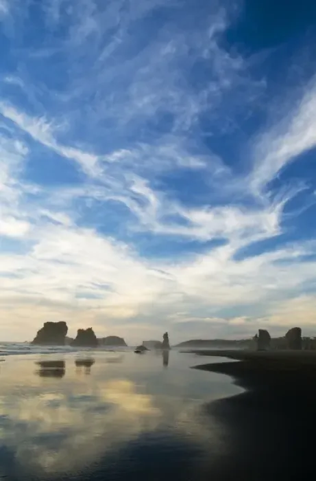 Framed Print : USA, Oregon, Bandon Beach. Sea stacks at twilight Framed Print : USA, Oregon, Bandon Beach. Sea stacks at twilight