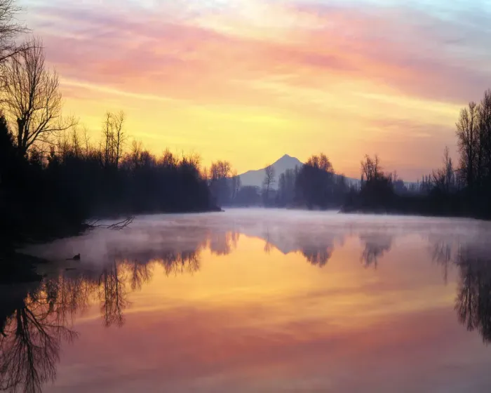 Framed Print : USA, Oregon. Clouds above Mt. Hood reflect in the Whitaker Pond at sunrise. Jaynes Framed Print : USA, Oregon. Clouds above Mt. Hood reflect in the Whitaker Pond at sunrise. Jaynes