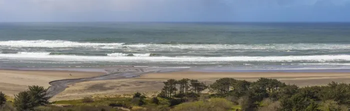Framed Print : USA, Oregon. Coastal panoramic. Credit as: Don Paulson  /  Jaynes Gallery  /  DanitaDelimont