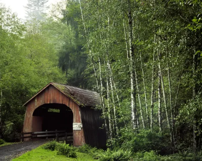 Framed Print : USA, Oregon. Covered bridge over North Fork of Yachats River. Credit as: Steve Terrill Framed Print : USA, Oregon. Covered bridge over North Fork of Yachats River. Credit as: Steve Terrill