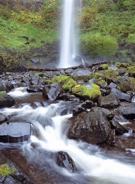 USA, Oregon, Ellowah Falls. Ellowah Falls flows into the Columbia Gorge in Oregon