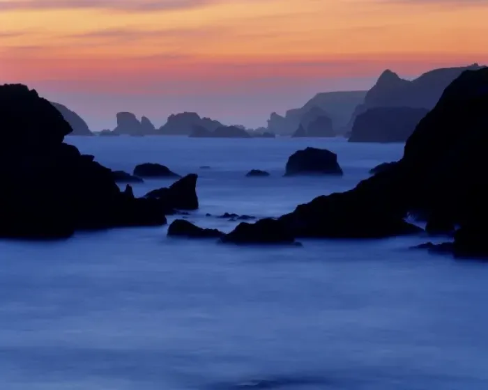 Framed Print : USA, Oregon, Harris Beach SP. A long exposure creates a misty effect at sunset Framed Print : USA, Oregon, Harris Beach SP. A long exposure creates a misty effect at sunset