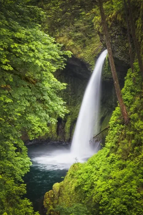 Framed Print : USA, Oregon, Hood River County. Metlako Falls on Eagle Creek in the Columbia River Gorge Framed Print : USA, Oregon, Hood River County. Metlako Falls on Eagle Creek in the Columbia River Gorge