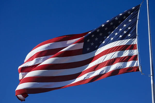 USA, Oregon, Hood River, US Flag at WaAM