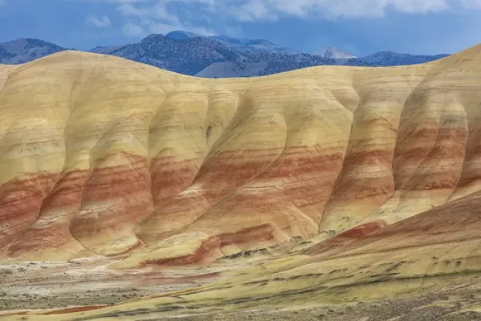 Framed Print : USA, Oregon, John Day Fossil beds National Monument. Landscape of Painted Hills Unit