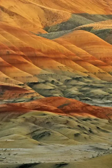 Framed Print : USA, Oregon, John Day Fossil Beds National Monument. Colorful portion of Painted Hills