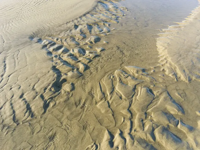 Framed Print : USA, Oregon, Manzanita. Beach sand patterns