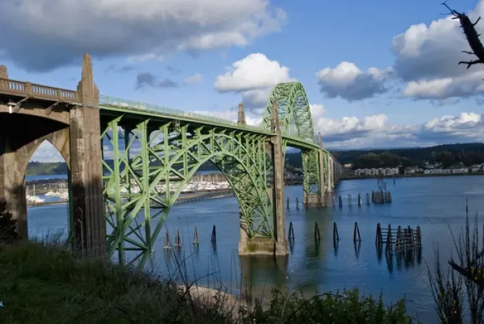 Framed Print : USA, Oregon, Newport, US 101 Bridge