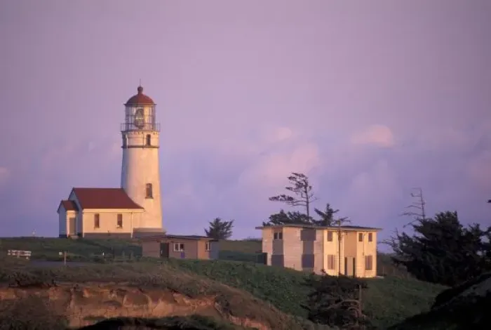 Framed Print : USA, Oregon, Port Orford Region, Cape Blanco State Park. Cape Blanco Lighthouse