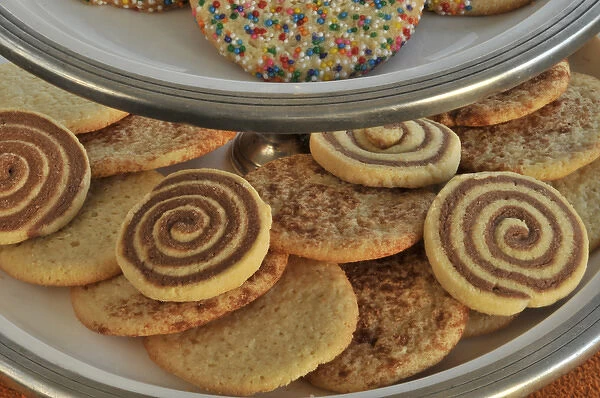USA, Oregon, Portland. Close-up of sugar cookies on tray