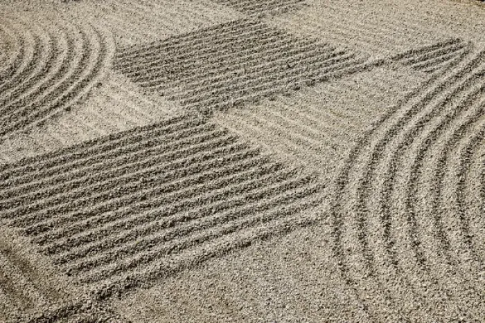 Framed Print : USA, Oregon, Portland. Zen patterns in sand