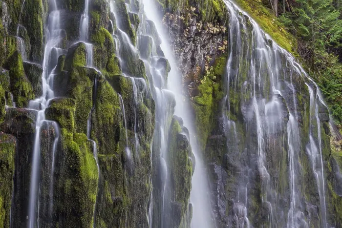 Framed Print : USA, Oregon, Three Sisters Wilderness Area. Lower Proxy Falls Framed Print : USA, Oregon, Three Sisters Wilderness Area. Lower Proxy Falls