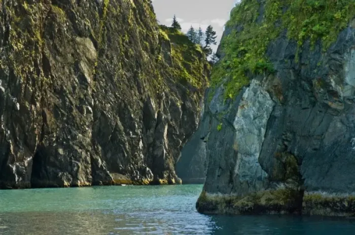 Framed Print : USA, Pacific Northwest, Alaska, Kenai Fjords National Park. Fantastic Spire Cove