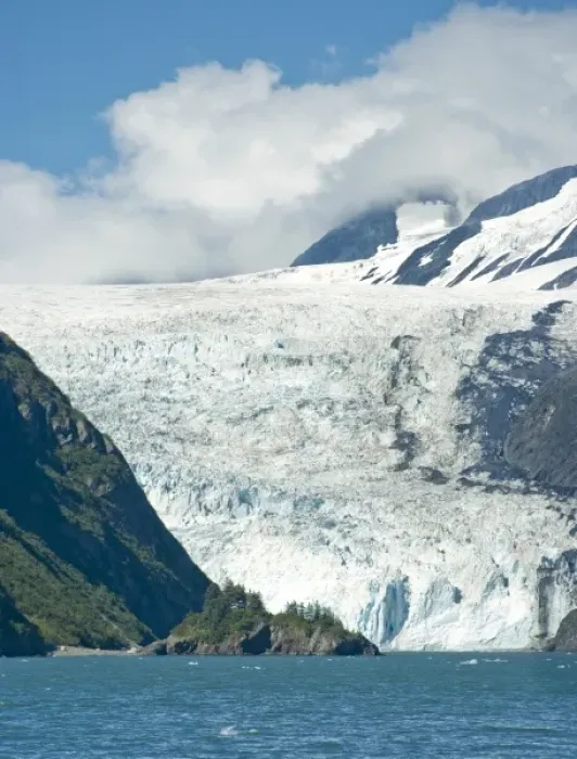 Framed Print : USA, Pacific Northwest, Alaska, Kenai Fjords National Park. Dramatic Holgate Glacier
