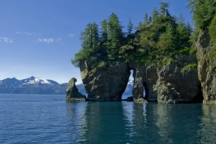 Framed Print : USA, Pacific Northwest, Alaska. Fascinating Three Hole Point in Kenai Fjords National Park Framed Print : USA, Pacific Northwest, Alaska. Fascinating Three Hole Point in Kenai Fjords National Park
