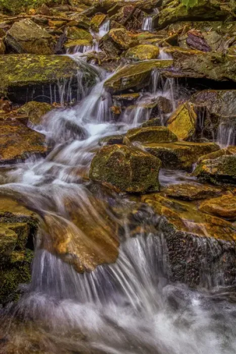 Framed Print : USA, Pennsylvania, Benton, Ricketts Glen State Park. Kitchen Creek cascade. Credit as Framed Print : USA, Pennsylvania, Benton, Ricketts Glen State Park. Kitchen Creek cascade. Credit as