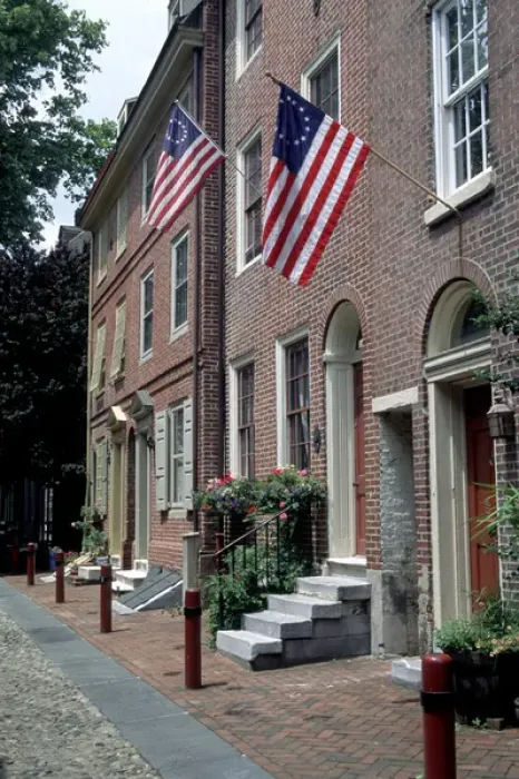 Framed Print : USA, Pennsylvania, Philadelphia. Elfreths Alley Framed Print : USA, Pennsylvania, Philadelphia. Elfreths Alley