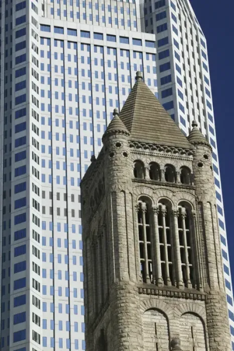 Framed Print : USA-Pennsylvania-Pittsburgh: County Courthouse Tower and One Mellon Bank Tower Framed Print : USA-Pennsylvania-Pittsburgh: County Courthouse Tower and One Mellon Bank Tower