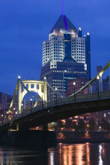Framed Print : USA-Pennsylvania-Pittsburgh: Downtown View from Allegheny Landing by 6th Street Framed Print : USA-Pennsylvania-Pittsburgh: Downtown View from Allegheny Landing by 6th Street