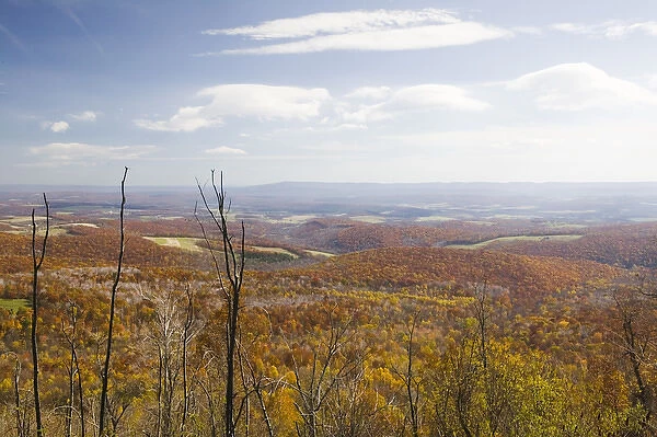 USA-Pennsylvania-Shellsburg: View of the Allegheny Mountains from Mt. Ararat (el