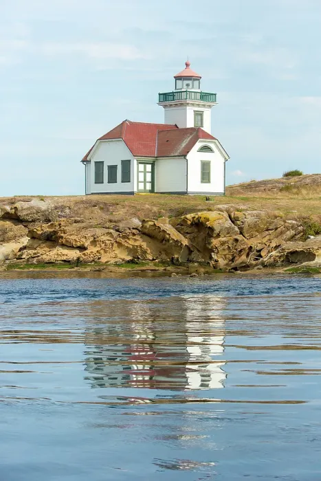 Framed Print : USA, San Juan Islands, Washington State. Patos Island Lighthouse on Alden Point built in 1893 Framed Print : USA, San Juan Islands, Washington State. Patos Island Lighthouse on Alden Point built in 1893