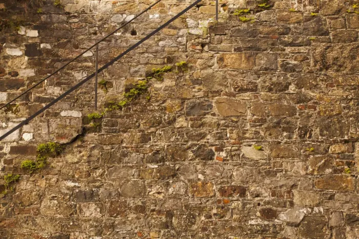 Framed Print : USA, Savannah, Georgia. Steps made from ballast stones along River Street