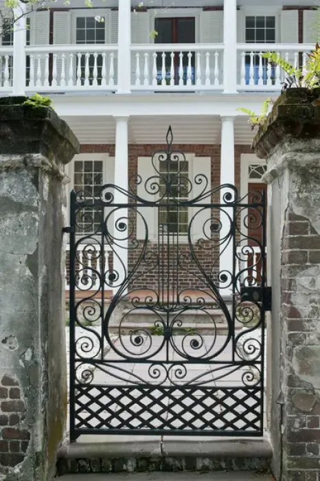 Framed Print : USA, SC, Charleston, Historic District, Entrance of Antebellum era House