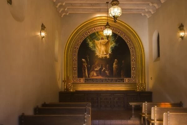 USA, Sedona. Inside a chapel at the Tlaquepaque Arts and Crafts Village