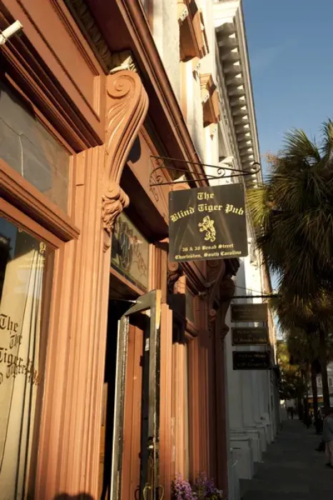 Framed Print : USA, South Carolina, Charleston. The Blind Tiger Pub is a Charleston landmark Framed Print : USA, South Carolina, Charleston. The Blind Tiger Pub is a Charleston landmark