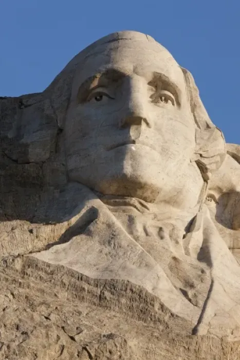 Framed Print : USA, South Dakota, Mount Rushmore National Monument, Close-up of George Washington