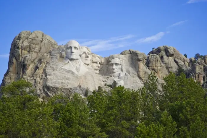 Framed Print : USA, South Dakota. Overview of Mount Rushmore National Memorial in daytime. Credit as Fred J