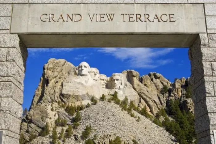 Framed Print : USA, South Dakota. Overview of Mount Rushmore National Memorial in daytime framed Framed Print : USA, South Dakota. Overview of Mount Rushmore National Memorial in daytime framed