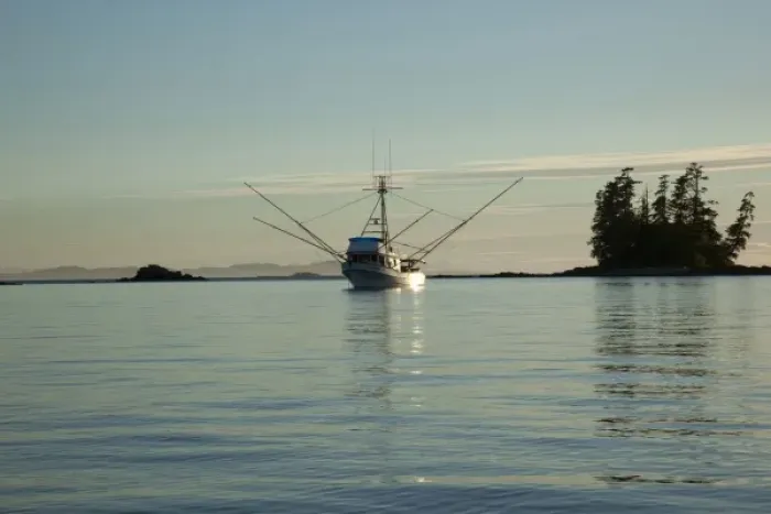 Framed Print : USA, Southeast Alaska near Ketchikan, trawler at sunset Framed Print : USA, Southeast Alaska near Ketchikan, trawler at sunset