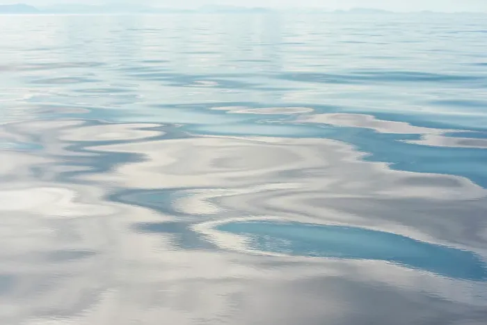 Framed Print : USA, Strait of Georgia. Cloud patterns reflection on calm Salish Sea Framed Print : USA, Strait of Georgia. Cloud patterns reflection on calm Salish Sea