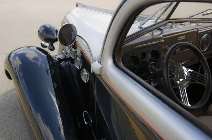 Framed Print : USA, Tennessee, Cookeville. Detail of vintage car on display during an antique car show