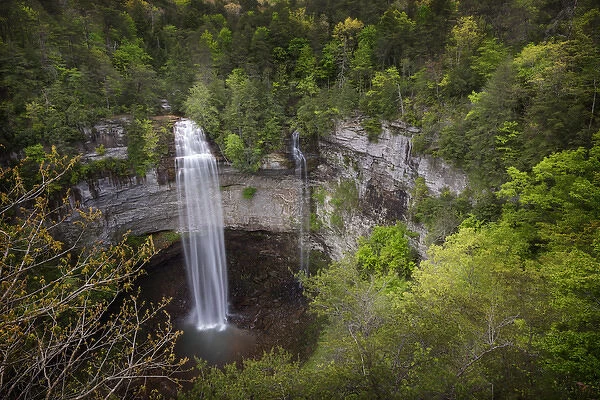 USA, Tennessee. Fall Creek Falls, a double waterfall, in Tennessee which drops