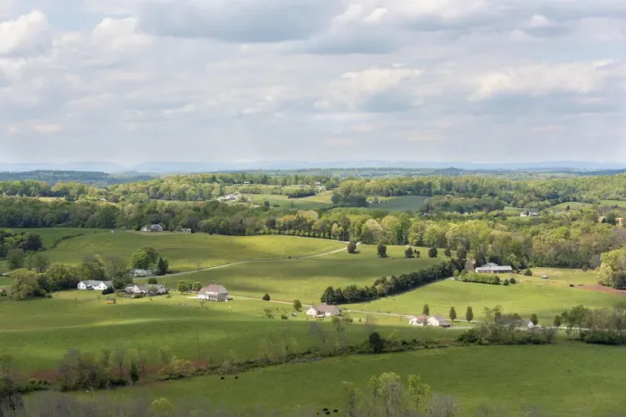 Framed Print : USA, Tennessee. Glorious spring landscape rolling hills. Appalachian Mountain Framed Print : USA, Tennessee. Glorious spring landscape rolling hills. Appalachian Mountain
