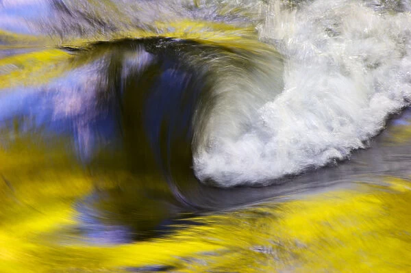 USA; Tennessee; Great Smoky Mountain NP; Stream abstract with reflections of spring