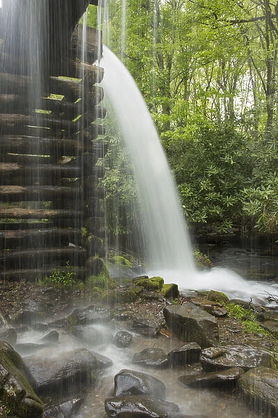 USA, Tennessee, Great Smoky Mountains National Park. Water coursed through Mingus Mill