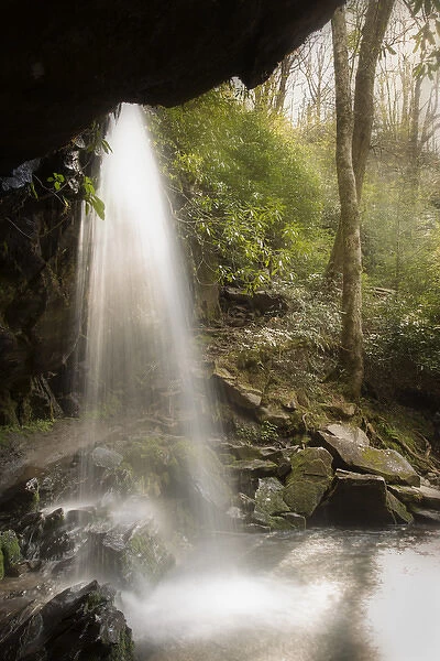 USA, Tennessee, Great Smoky Mountains National Park. Grotto Falls scenic. Credit as