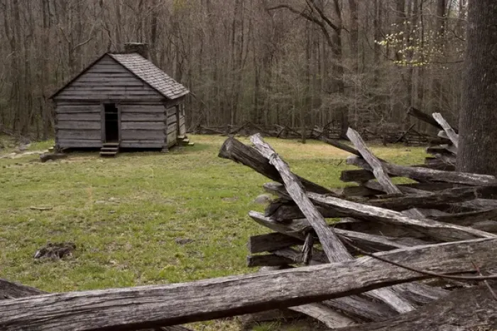 Framed Print : USA, Tennessee, Great Smoky Mountains National Park. Abandoned cabin and old wooden rail fence Framed Print : USA, Tennessee, Great Smoky Mountains National Park. Abandoned cabin and old wooden rail fence