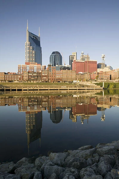 USA, Tennessee, Nashville: Downtown & Cumberland River
