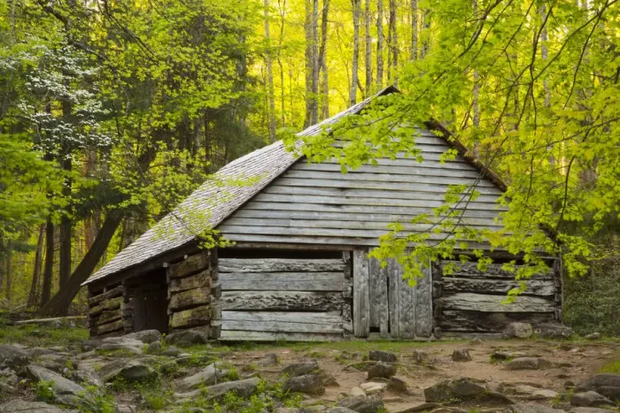 Framed Print : USA, Tennessee. Old barn at Bud Ogle cabin along Roaring Fork Nature Trail Framed Print : USA, Tennessee. Old barn at Bud Ogle cabin along Roaring Fork Nature Trail