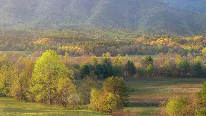 Framed Print : USA, Tennessee, Smokey Mountains National Park. Sunrise on valley
