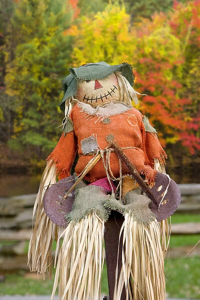 USA, Tennessee, Townsend. Halloween scarecrow