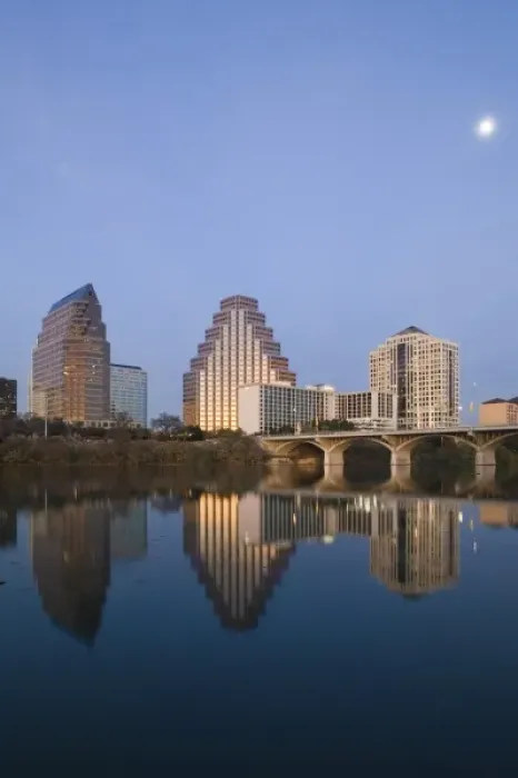 Framed Print : USA, TEXAS, Austin: City Skyline along Town Lake / Sunset Framed Print : USA, TEXAS, Austin: City Skyline along Town Lake / Sunset