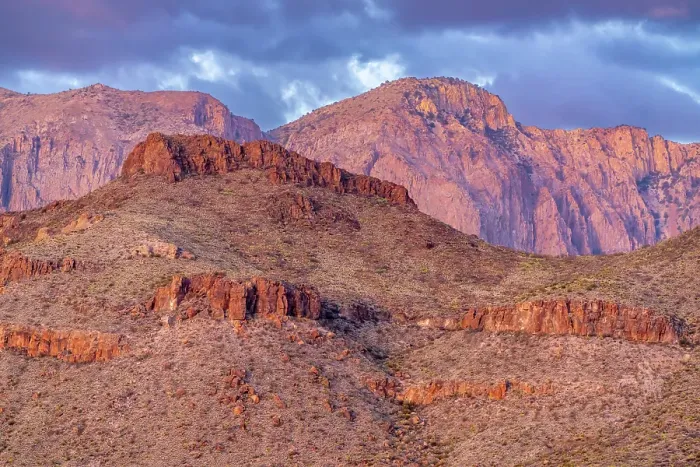 Framed Print : USA, Texas, Big Bend National Park. Chisos Mountains at sunset Framed Print : USA, Texas, Big Bend National Park. Chisos Mountains at sunset